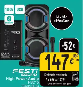 Cora FESTI SOUND High Power Audio aanbieding
