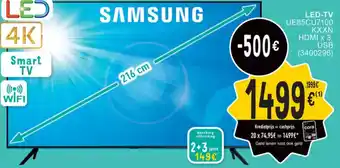 Cora SAMSUNG LED-TV UE85CU7100 KXXN HDMI x 3, USB (3400296) aanbieding