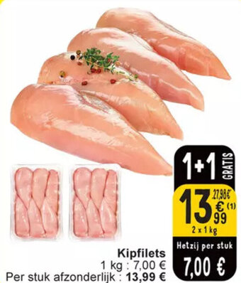 Cora Kipfilets 2 x 1kg aanbieding