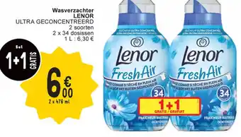 Cora LENOR Wasverzachter ULTRA GECONCENTREERD 2 x 476ml aanbieding