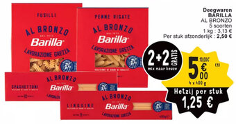 Cora Barilla Deegwaren 4 x 400g aanbieding