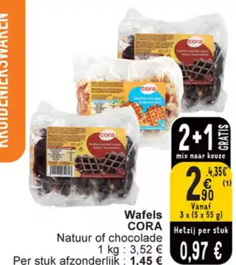 Cora Wafels CoraNatuur of chocolade n aanbieding
