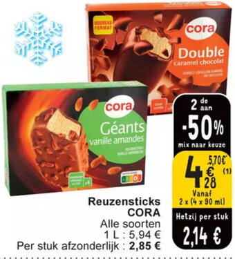 Cora Reuzensticks cora 2 x (4 x 90ml) aanbieding
