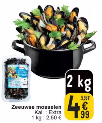 Cora Zeeuwse mosselen 2kg aanbieding