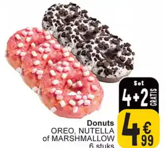 Cora Donuts OREO, NUTELLA of MARSHMALLOW aanbieding