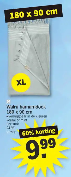 Walra hamamdoek 180 x 90 cm