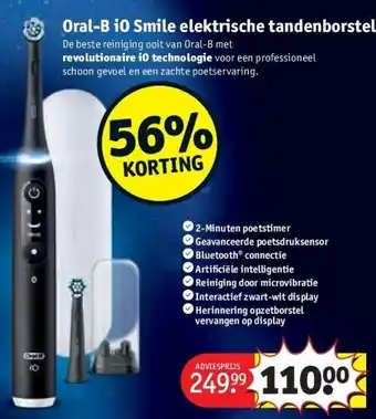 Kruidvat Oral-b io smile elektrische tandenborstel aanbieding