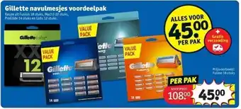 Kruidvat Gillette navulmesjes voordeelpak aanbieding