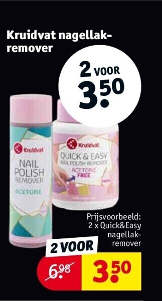 Kruidvat Kruidvat nagellakremover aanbieding