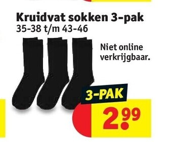 Kruidvat Kruidvat sokken 3-pak aanbieding
