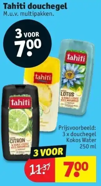 Kruidvat Tahiti douchegel aanbieding