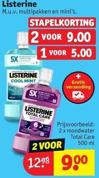 Kruidvat Listerine aanbieding