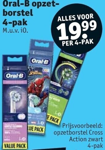 Kruidvat Oral-b opzetborstel 4-pak aanbieding