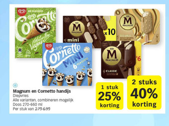 Albert Heijn Magnum en cornetto handijs aanbieding