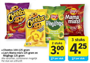 Albert Heijn Cheetos 100-125 gram aanbieding