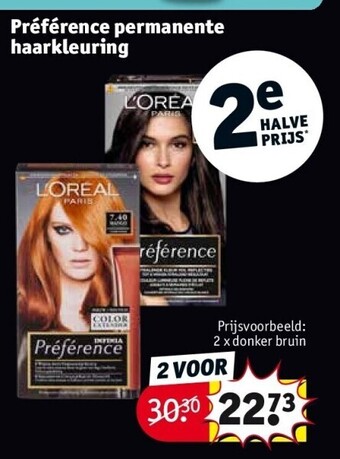 Kruidvat Préférence permanente haarkleuring aanbieding