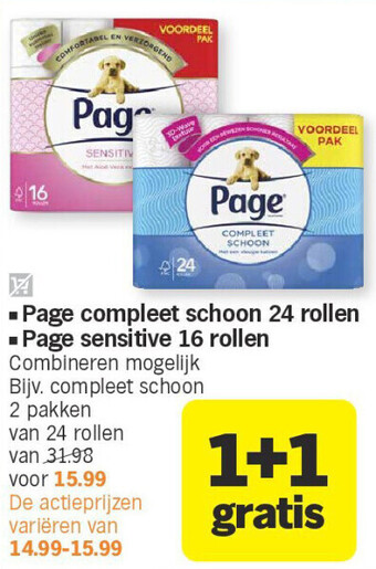 Albert Heijn Page compleet schoon 24 rollen aanbieding