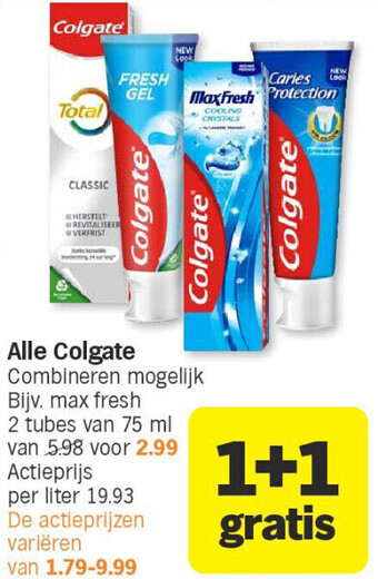 Albert Heijn Alle colgate aanbieding