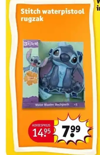Kruidvat Stitch waterpistool rugzak aanbieding