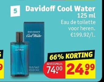 Kruidvat Davidoff cool water 125 ml aanbieding