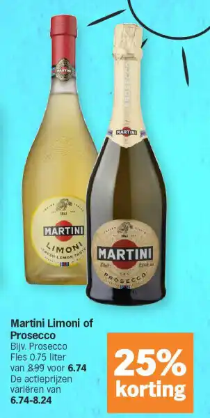 Martini limoni of prosecco