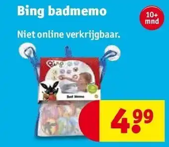 Kruidvat Bing badmemo aanbieding