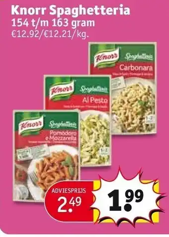 Kruidvat Knorr spaghetteria aanbieding