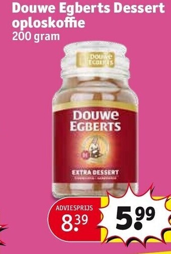 Kruidvat Douwe egberts dessert oploskoffie aanbieding