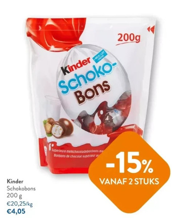 OKay Kinder schokobons 200 g aanbieding