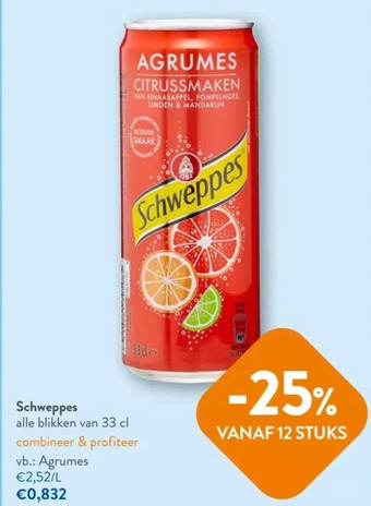 OKay Schweppes alle blikken van 33 cl aanbieding