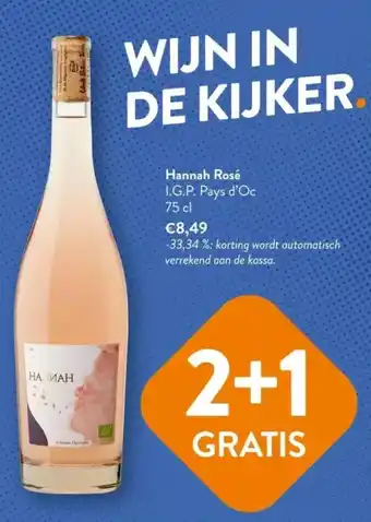 OKay Hannah rosé i.g.p. pays d'oc 75 cl aanbieding