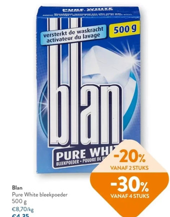 Blan pure white bleekpoeder 500 g