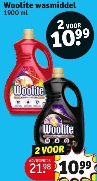 Kruidvat Woolite wasmiddel aanbieding