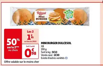 MINI BURGER DULCESOL x8 190g