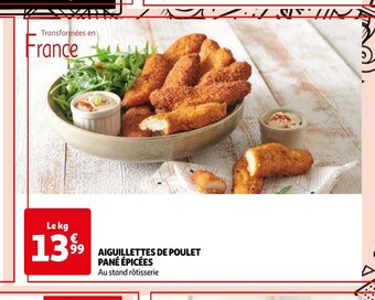 Auchan AIGUILLETTES DE POULET PANÉ ÉPICÉES aanbieding