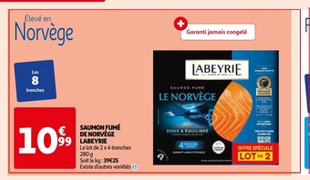 Auchan SAUMON FUMÉ DE NORVÈGE LABEYRIE aanbieding