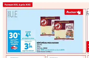 Auchan RÂPÉ SPÉCIAL PIZZA AUCHAN 350 g aanbieding