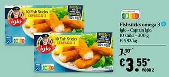 Delhaize Fishsticks omega 3 iglo aanbieding
