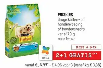 Friskies droge katten- of hondenvoeding of hondensnacks