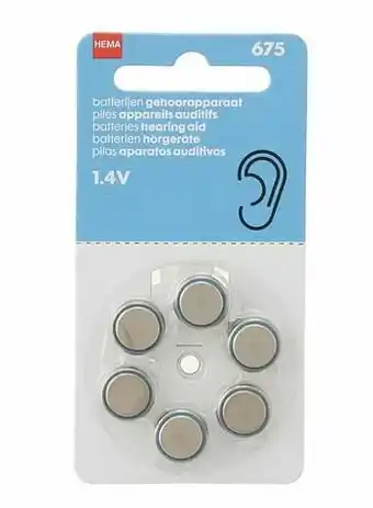 HEMA HEMA Gehoorapparaat Batterijen 675 - 1.4V aanbieding