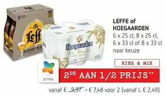 Spar Colruyt Leffe of hoegaarden aanbieding