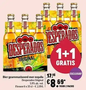 Bier gearomatiseerd met tequila desperados original
