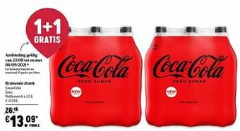 Delhaize Bruisende drank coca-cola zero aanbieding