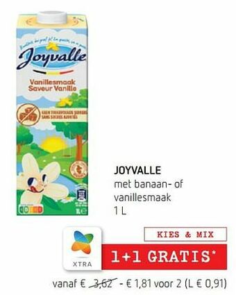 Spar Colruyt Joyvalle met banaan- of vanillesmaak aanbieding