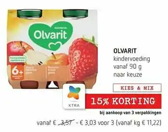 Spar Colruyt Olvarit kindervoeding aanbieding