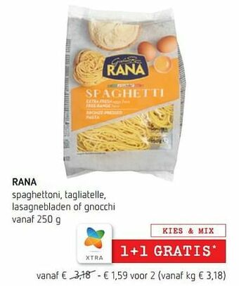 Spar Colruyt Rana spaghettoni, tagliatelle, lasagnebladen of gnocchi aanbieding