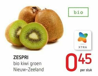Spar Colruyt Zespri bio kiwi groen aanbieding