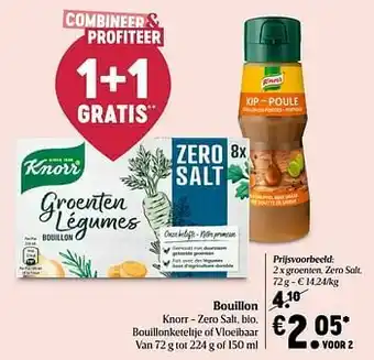Bouillon knorr groenten, zero salt