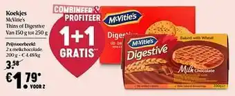Delhaize Koekjes mcvitie’s melkchocolade aanbieding