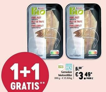 Delhaize Gerookte bioforelfilet aanbieding